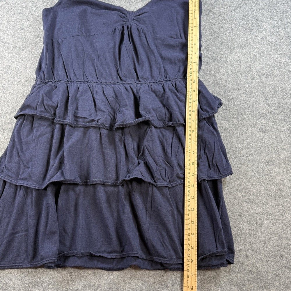 American Eagle Outfitters Tiered Dress Womens XL Ruffles Navy Blue Boho Cottage - Picture 11 of 13